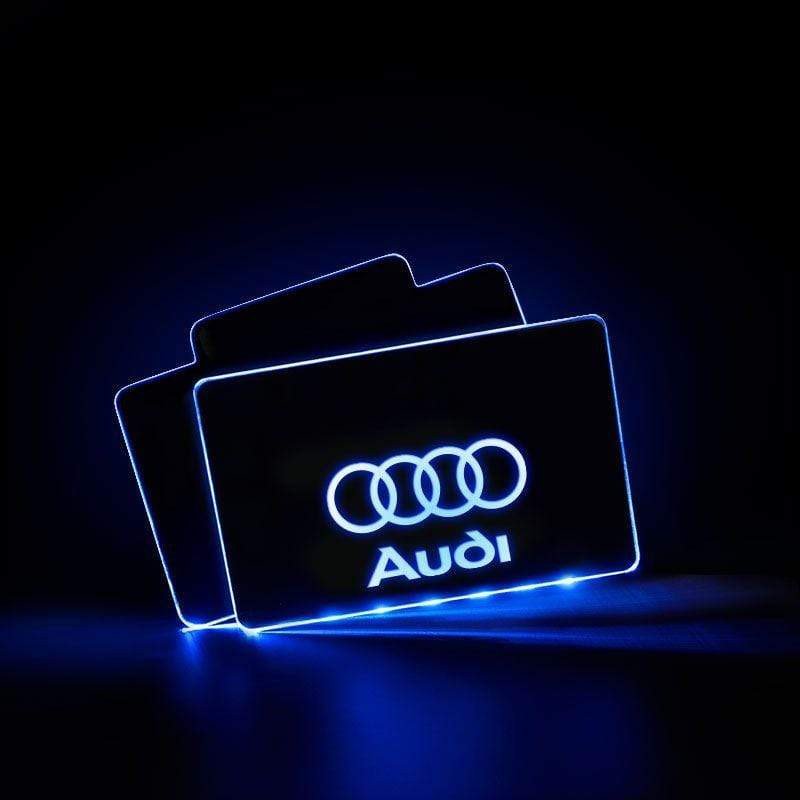 Audi Acrylic LED Car Floor Mat For Audi RS RS5 Atmosphere Light With RF Remote Control Car Interior Light Decoration voiturehub dxncar