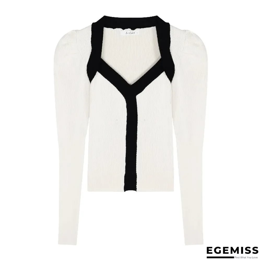 French Hepburn V-neck Temperament Small Fragrance Chic Bottoming Sweater | EGEMISS