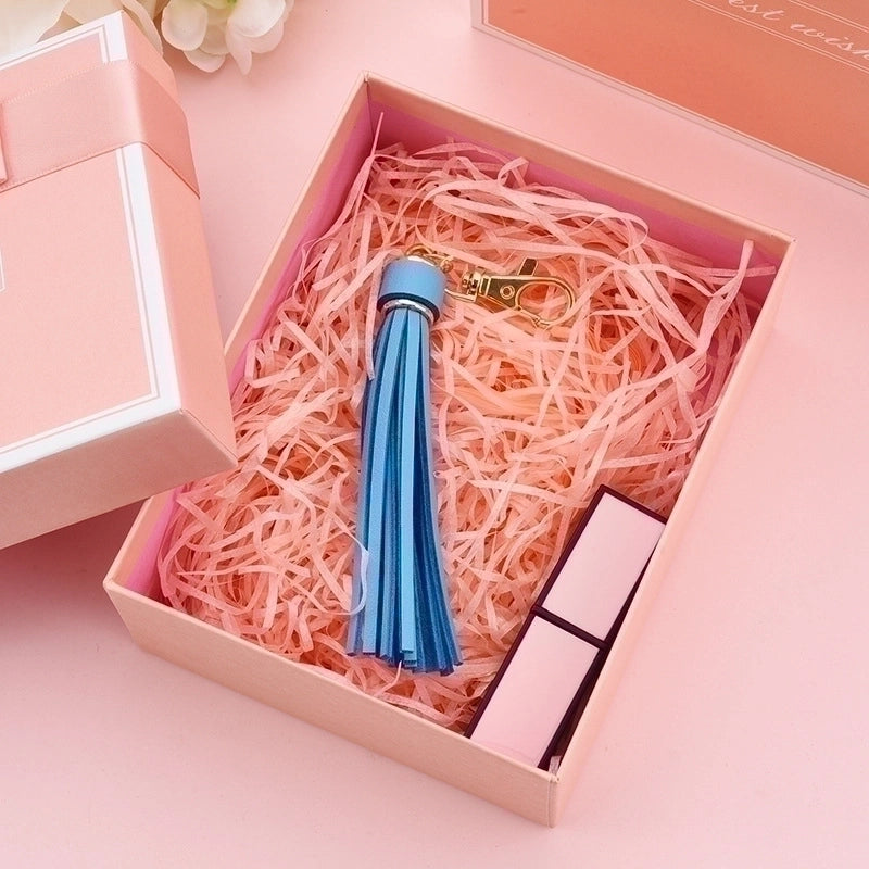 5 Pieces Fashion Tassel Pu Leather Women’S Keychain