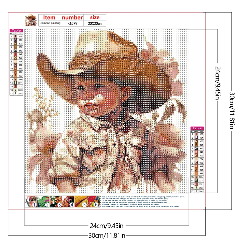 Diamond Painting - Full Round Drill - Western Cowboy Kid(Canvas|30*30cm)