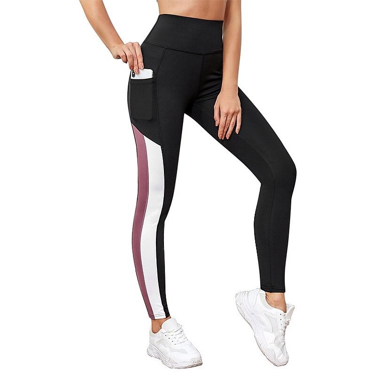 Women's High Waist Side Pockets Cropped Yoga Leggings