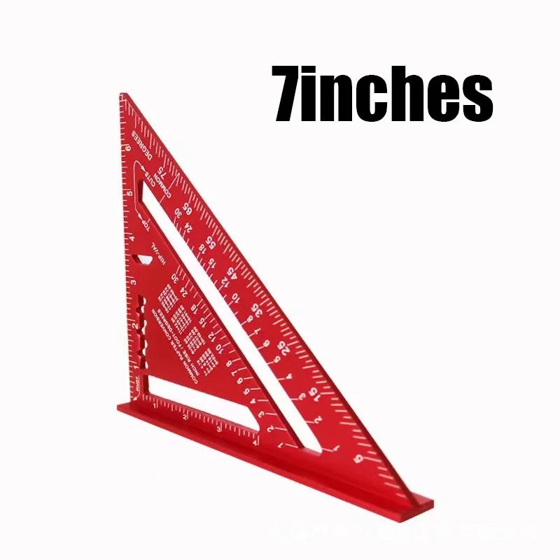 GOOFFY Precision Woodworking Tools Ruler Angle Ruler Ruller Rafter Square  7/12 inch Metric Triangular Measuring Ruler Woodworking Speed Triangle  Angle