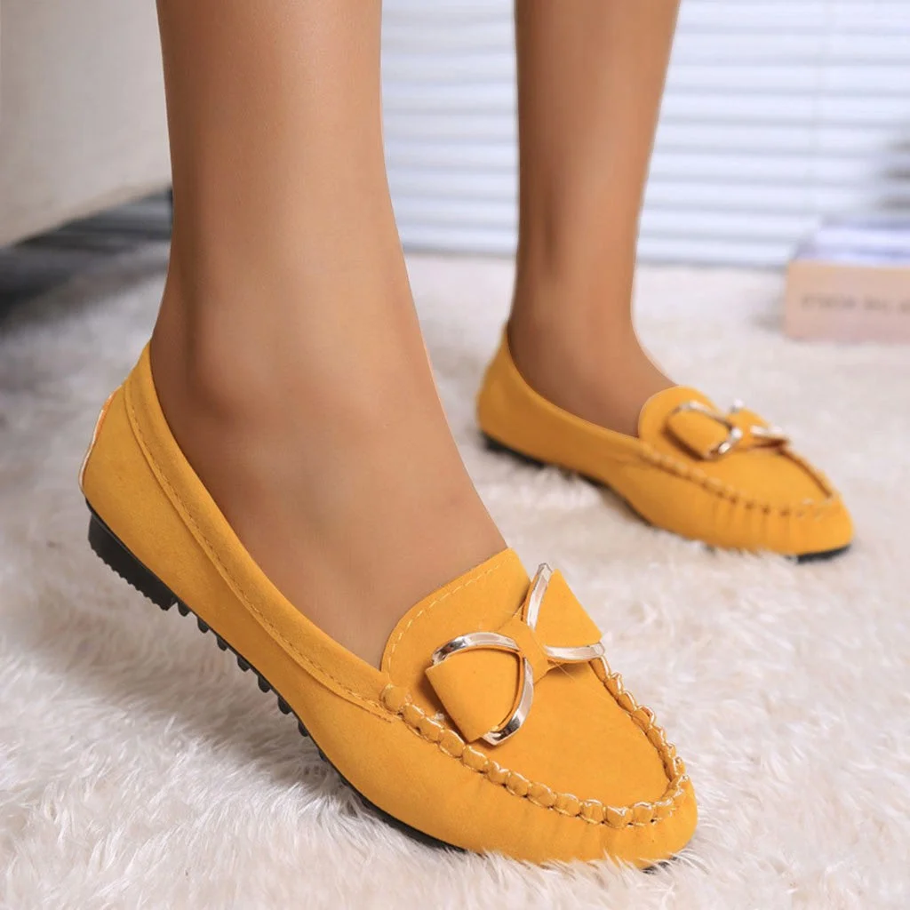 2020 women's loafers Solid Colors Flat ballet shoes Bow Knot Lazy loafers Shallow Casual Slip On Shoes scarpe donna