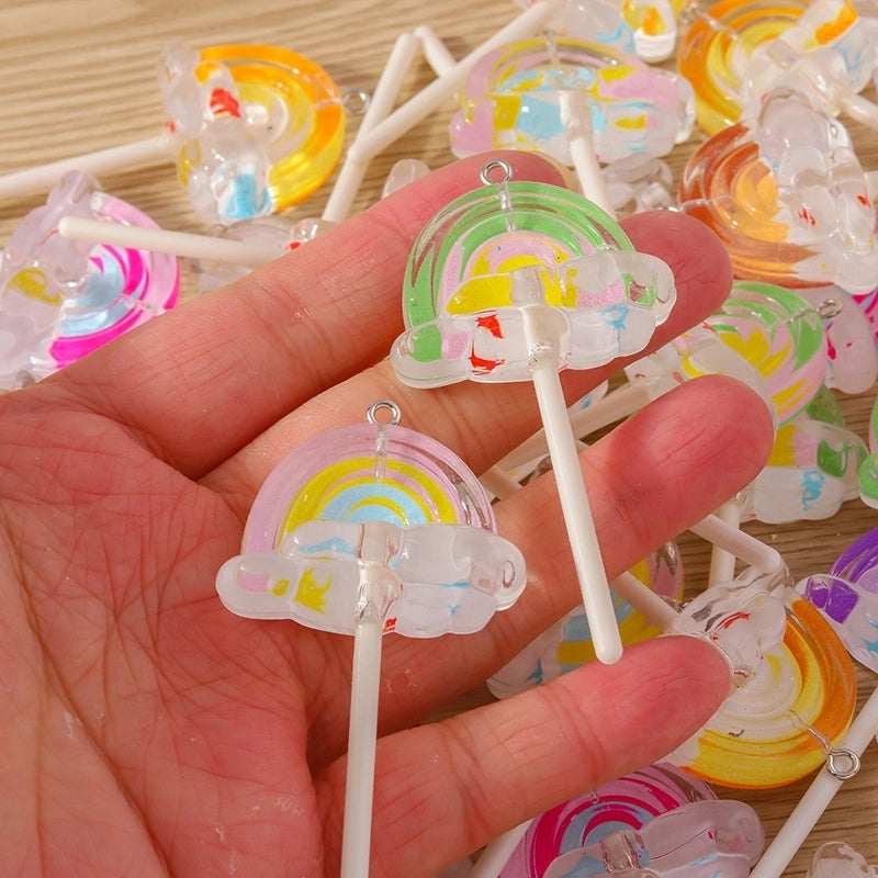 10 PCS/Package Resin Lollipop Pendant