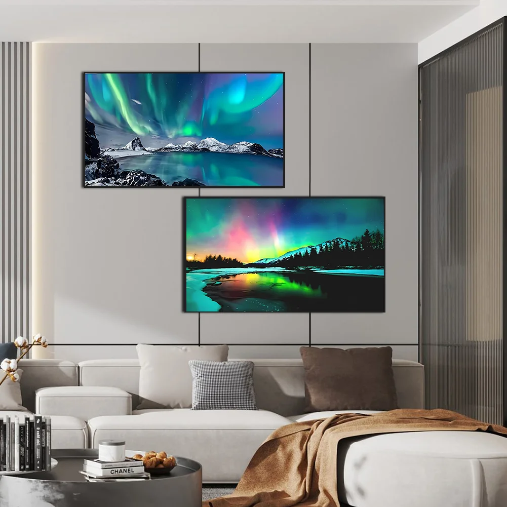 2pcs Diamond Painting - Full Round Drill - Aurora(Canvas|70*40cm)