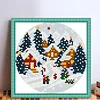 Snowland Fairy Tale-11CT Stamped Cross Stitch 20*20cm/7.87*7.87in tapestrymarket
