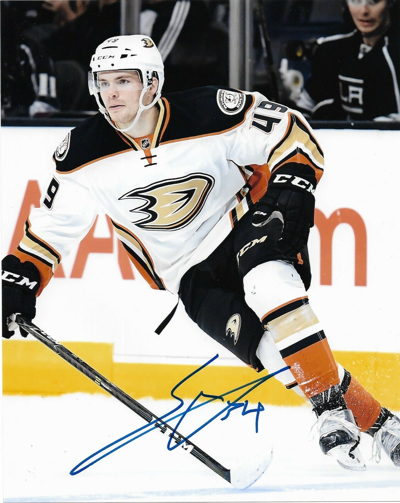 Anaheim Ducks Sam Steel Autographed Signed 8x10 Photo Poster painting COA #1