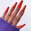 Wearing Long Bling Nails Dual Colors 24pcs 