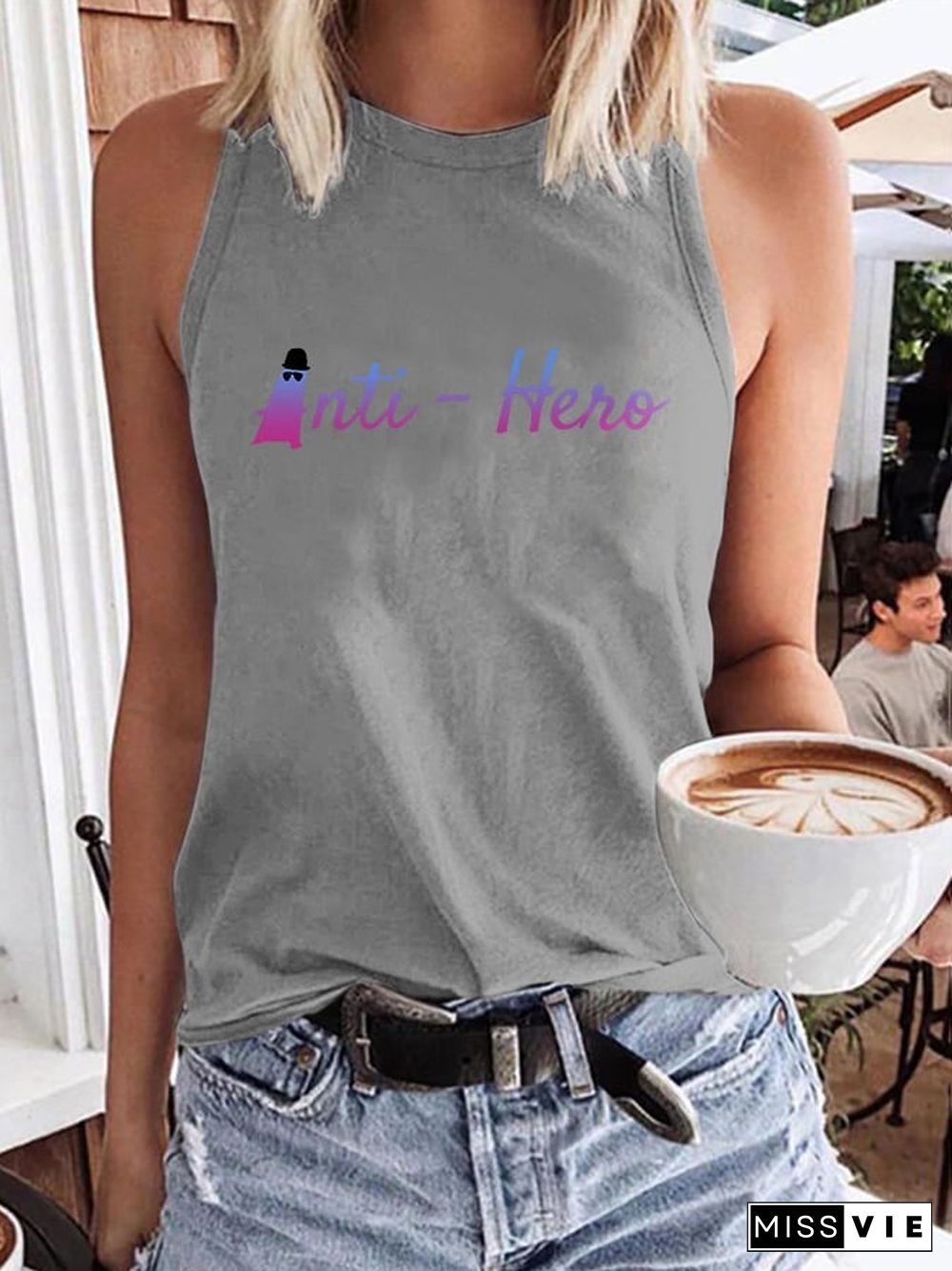 Vintage Anti-Hero Ghost Print Tank Top