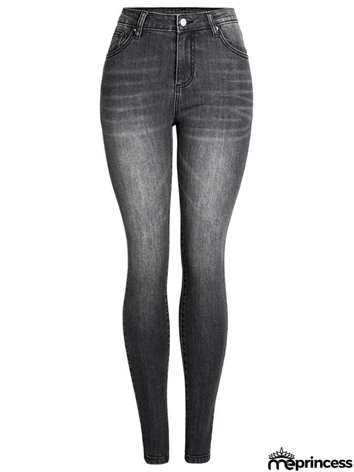 Youth Campus Style Slim Fit Fashion Stretchy Summer Denim Jeans for Women