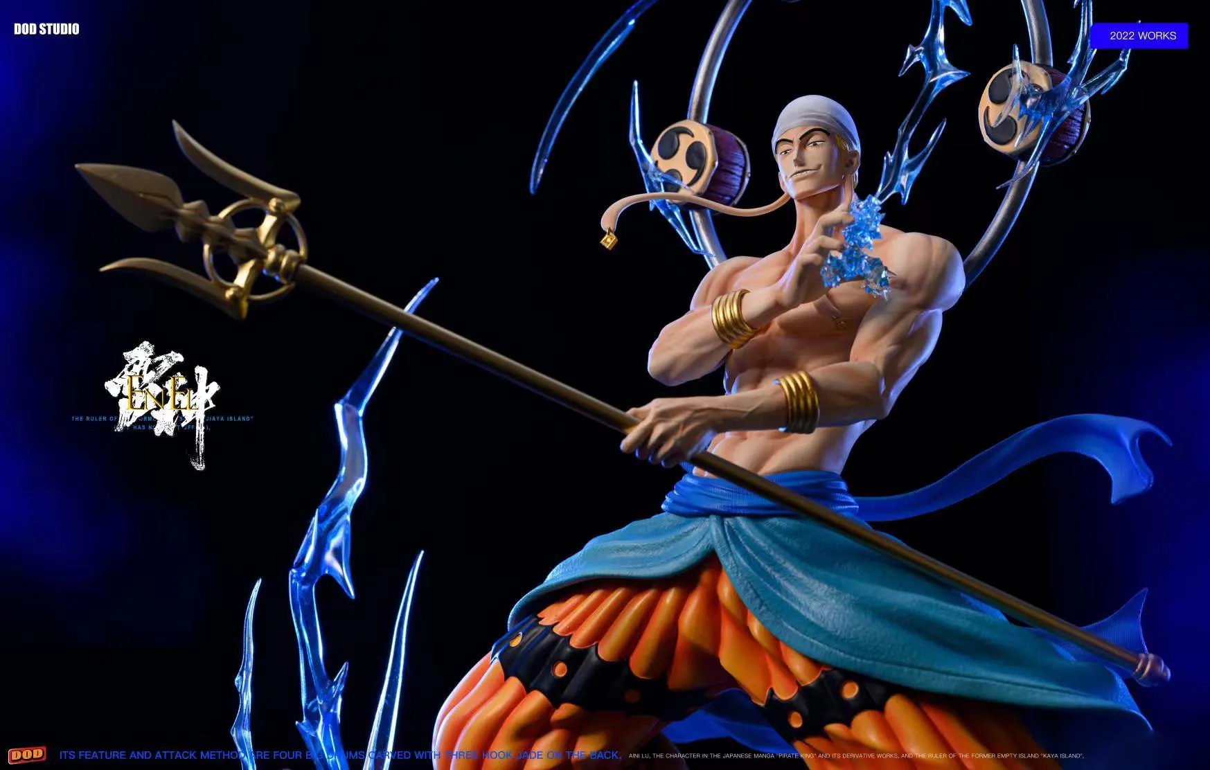 Pop Max Scale God of Skypiea Enel with LED - ONE PIECE Resin 