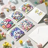 6PCS Diamond Painting Easter Rabbit Greeting Card Kit for Birthdays Thanksgiving & Special Occasion