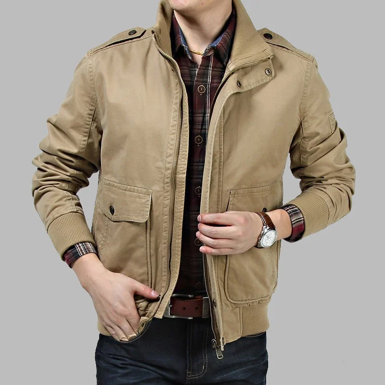 Cotton Stand Collar Short Men's Jacket