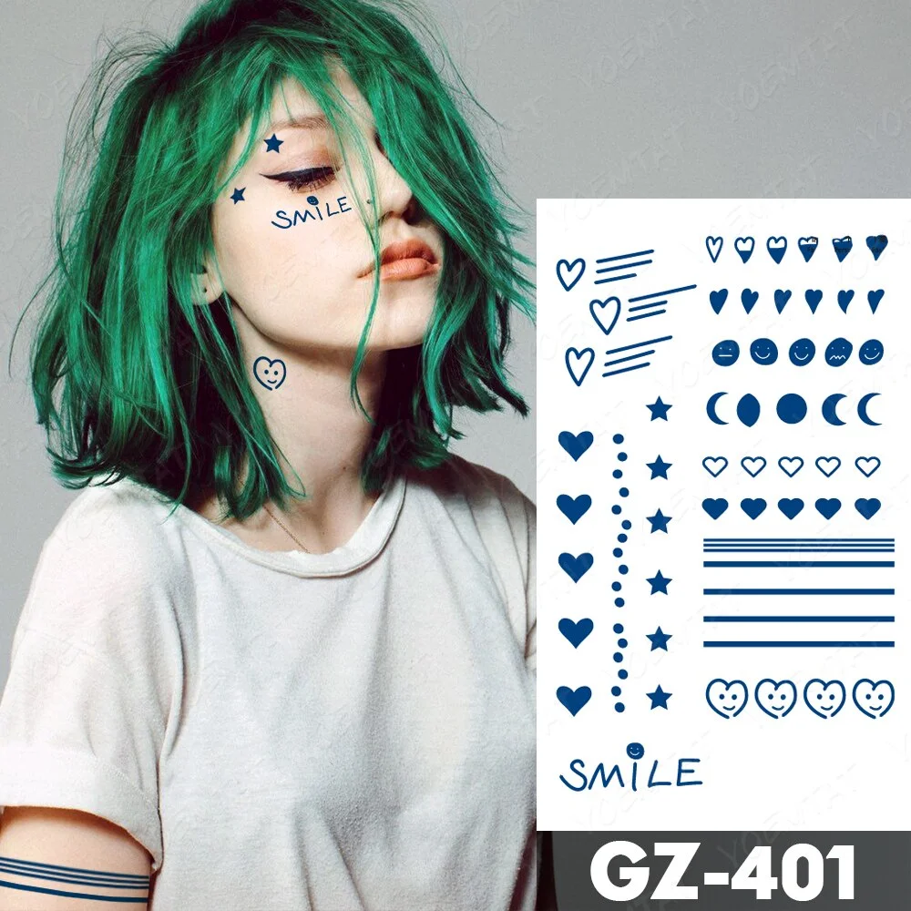 Sdrawing Juice Lasting Ink Waterproof Temporary Tattoo Sticker Genipin Herbal Tatoo Women Body Art Fake Tatto Snake Flower