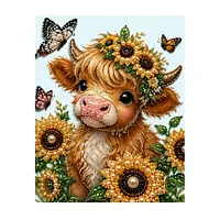 Sunflower Calf - Pearls Painting