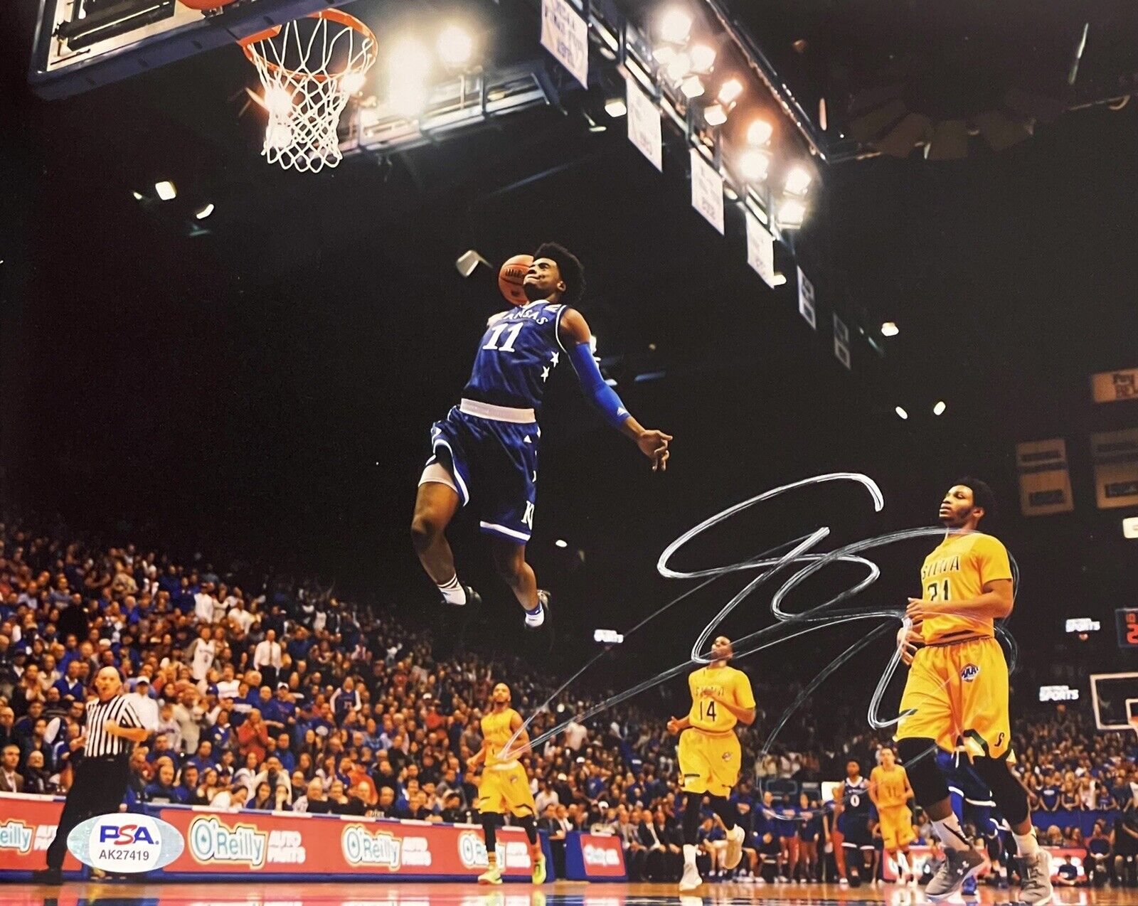 Josh Jackson Signed Autographed Kansas Jayhawks 8x10 Photo Poster painting PSA/DNA