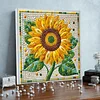Framed Diamond Painting - Special Shaped - Sunflower(25x25cm)