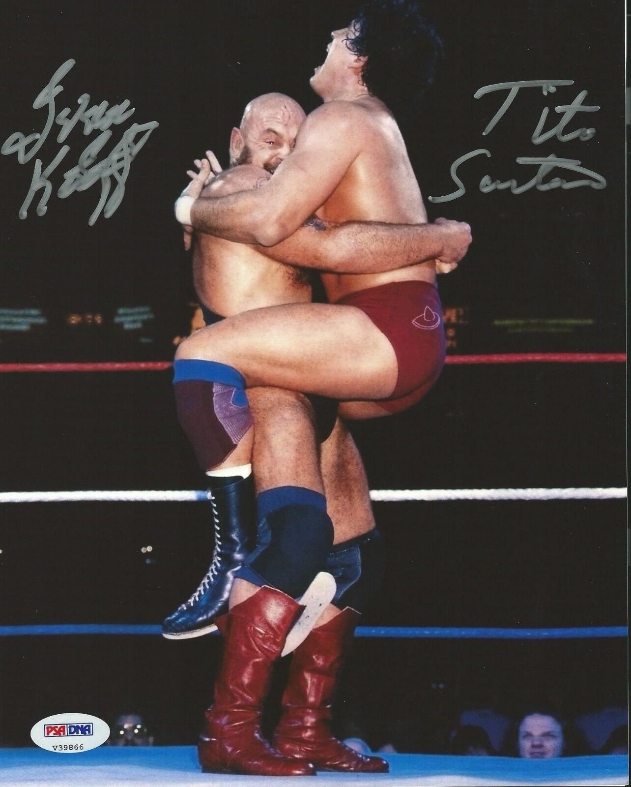 Tito Santana Ivan Koloff Signed WWE 8x10 Photo Poster painting PSA/DNA COA Picture Autograph WWF