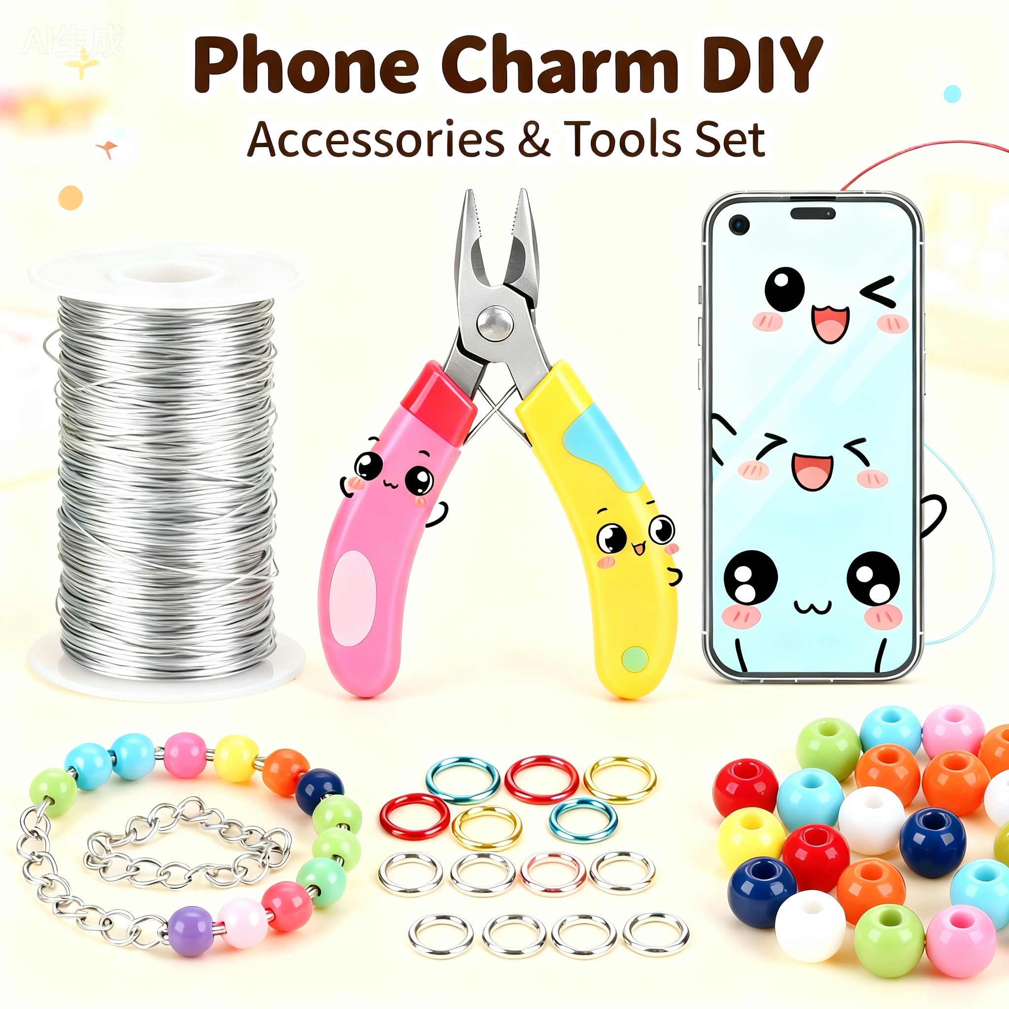 Phone Charm DIY Accessories & Tools Set