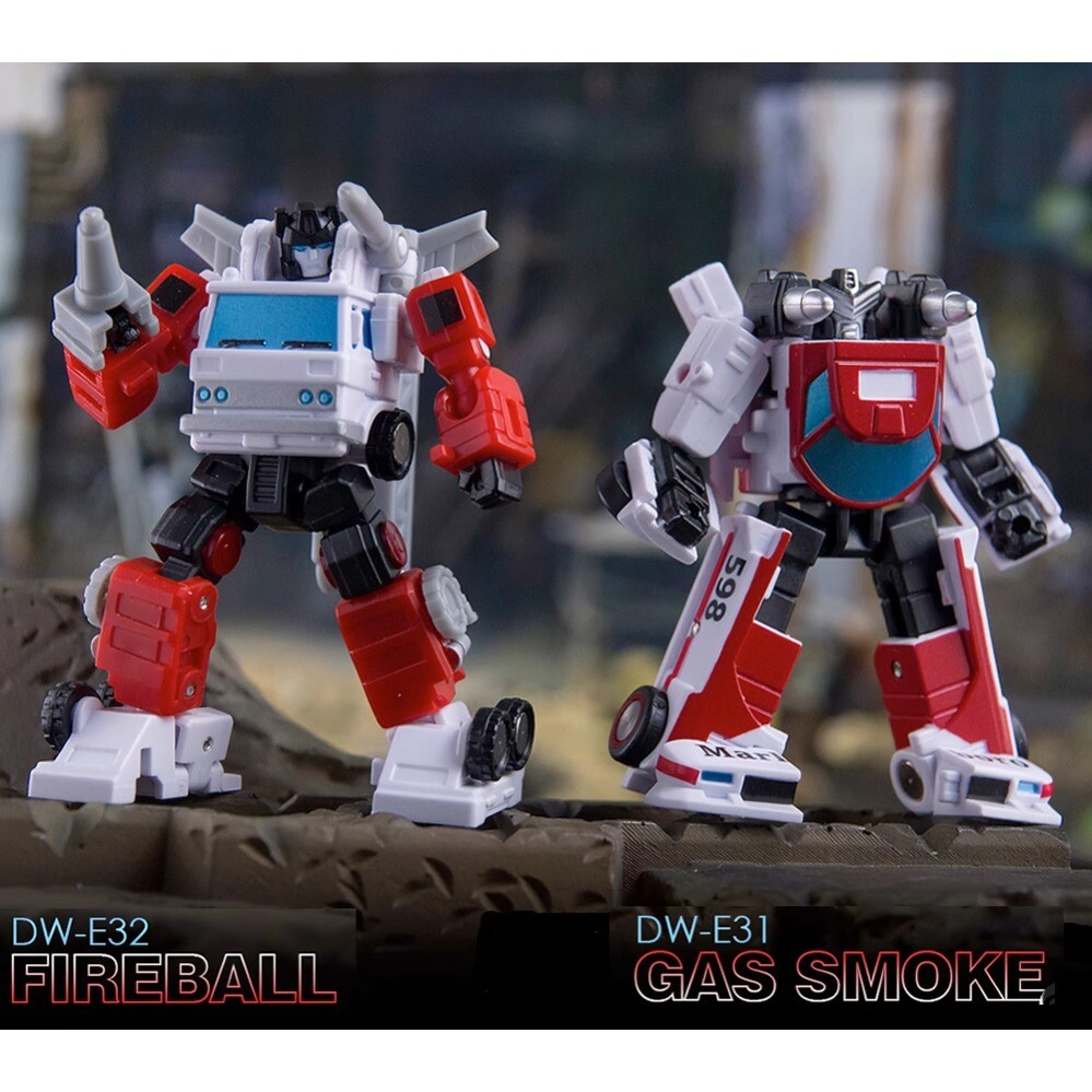 Dr.Wu DW-E31DW-E32 FIRE BALL GAS SMOKE Mini Transformers Toy Action Figure Gift