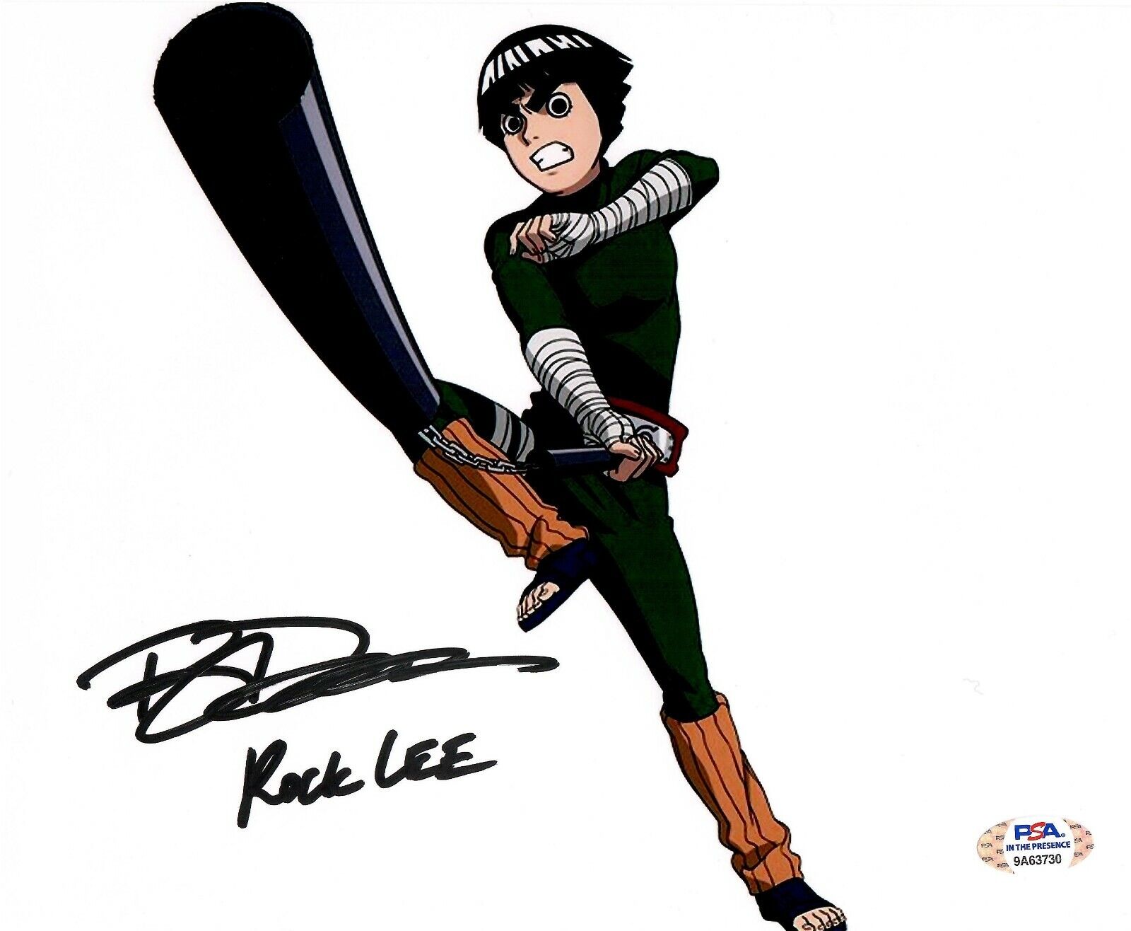 Brian Donovan Rock Lee autographed inscribed 8x10 Photo Poster painting PSA COA Naruto Shippuden