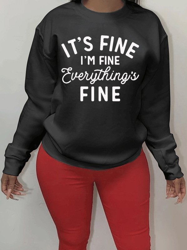 Crew Neck Long Sleeve Vintage Sweatshirt