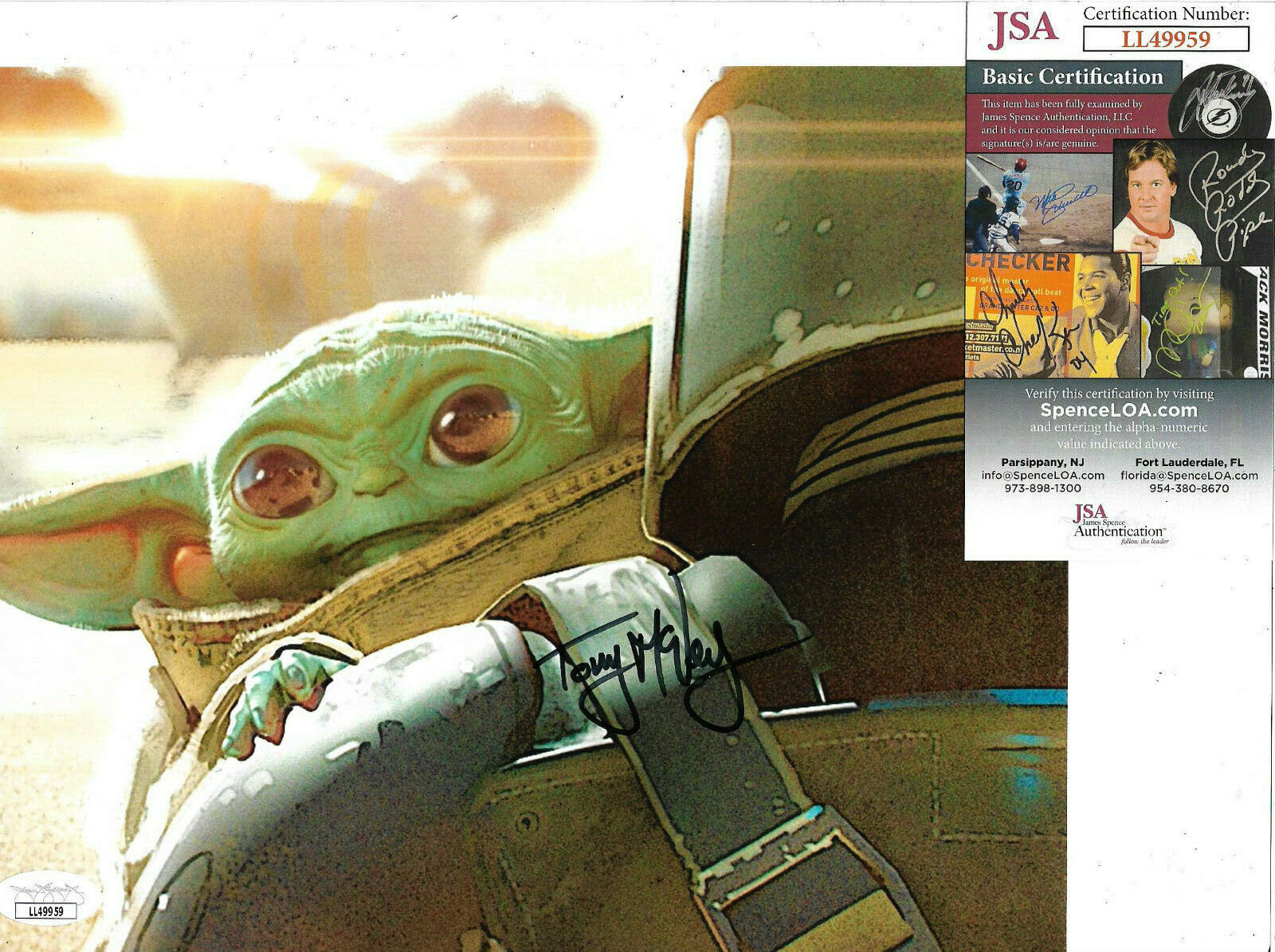 Tony McVey Signed 8x10 Photo Poster painting Autograph, Mandalorian, Grogu, Sculptor, JSA COA