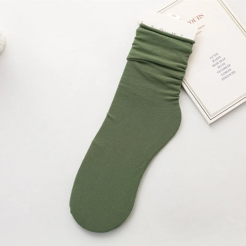 Long Socks Colorful Fashion Heap Heap Socks Women Cute Female Socks for Sandal Girl Sox Calcetines Mujer 10 Solid Candy Color