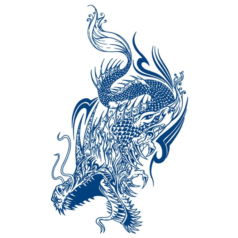 Juice Ink Tattoos Body Art Lasting Waterproof Temporary Tattoo Sticker Scorpion Snake Tatoo Arm Fake Sun Tatto Women Men