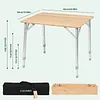 [US Local Warehouse] Adjustable Height Portable Camping Table with Carry Bag for Hiking Beach Fishing