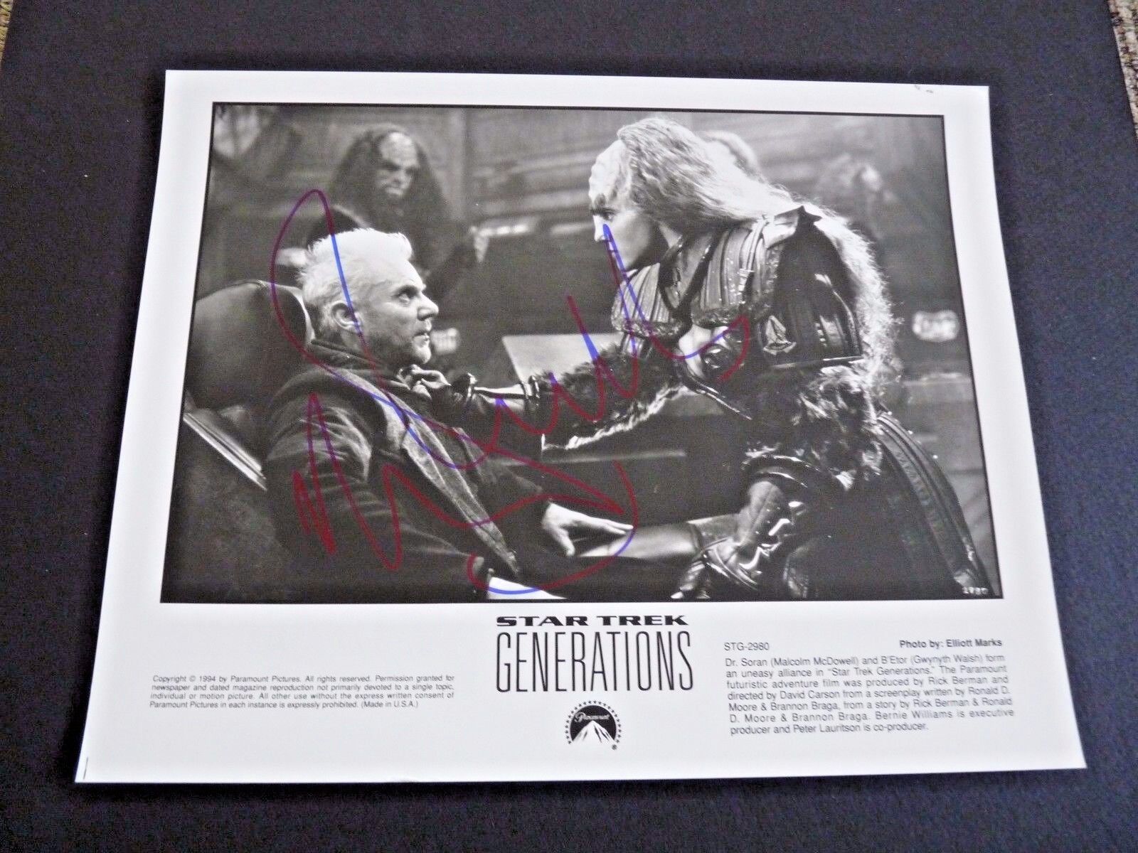 Malcolm McDowell Star Trek Autographed Signed 8x10 Promo Photo Poster painting PSA Guaranteed