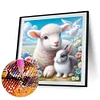 Diamond Painting-DIY Full Round Drill Easter Rabbit And Sheep