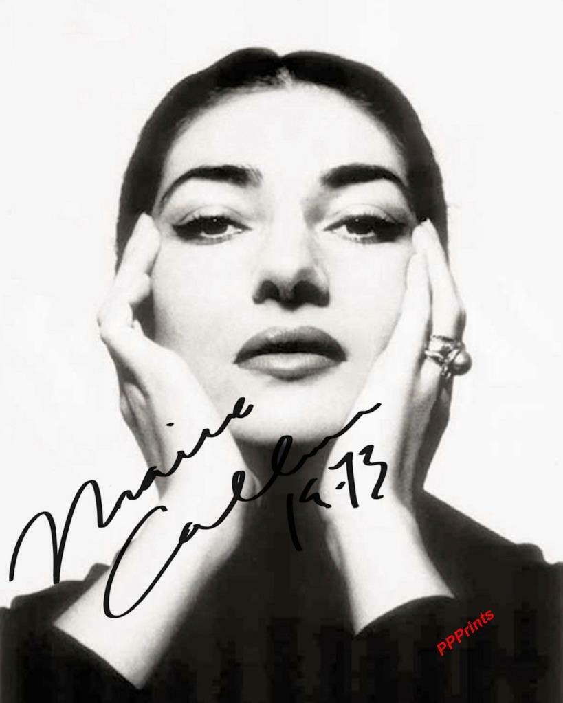 MARIA CALLAS SIGNED AUTOGRAPHED 10X8 REPRODUCTION Photo Poster painting PRINT