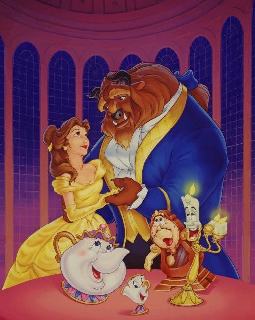 

Beauty And The Beast Disney Dancing – Paint By Numbers - 40*50CM, 501 Original