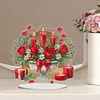 DIY Flower Candle Acrylic Special Shape Diamond Painting Desktop Ornaments