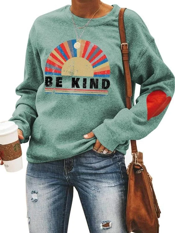 Be Kind Rainbow Women's Sweatshirt Hoodie Sweater