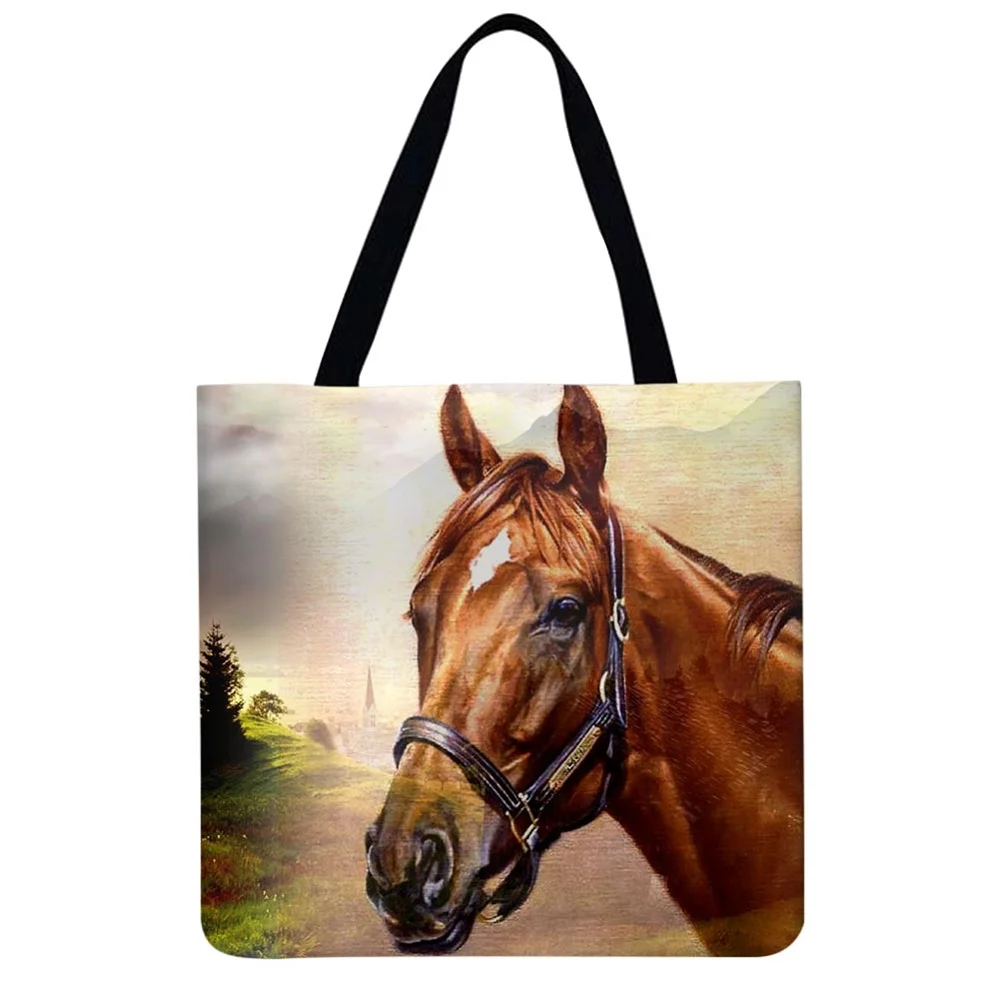 Linen Tote Bag - Horse