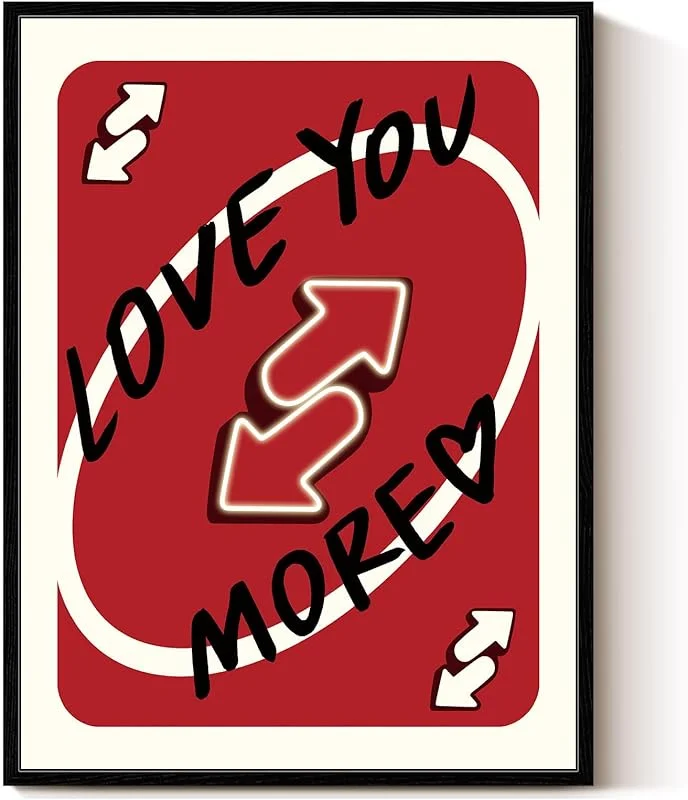 InSimSea Framed Canvas Wall Art, Motivational Words Wall Art for Living Room, Life Advice Print Paintings, Fun Slogan Home Office Decor, Bedroom Wall Decor -【LOVE YOU MORE】