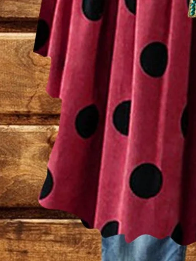 Women Half Sleeve V-neck Solid Color Dress