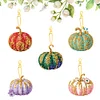 5pcs DIY Halloween Pumpkin Diamond Painting Double Sided Keychains