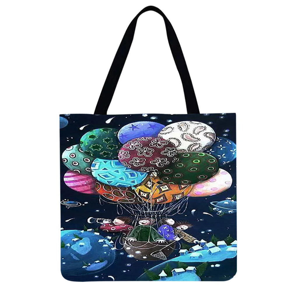 Linen Tote Bag -Hydrogen balloon