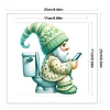 Goblin Goes To Toilet-18CT Stamped Cross Stitch 25*25cm/9.84*9.84in