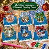 6pcs DIY Christmas Atmosphere 3D standing Diamond Painting Greeting Card