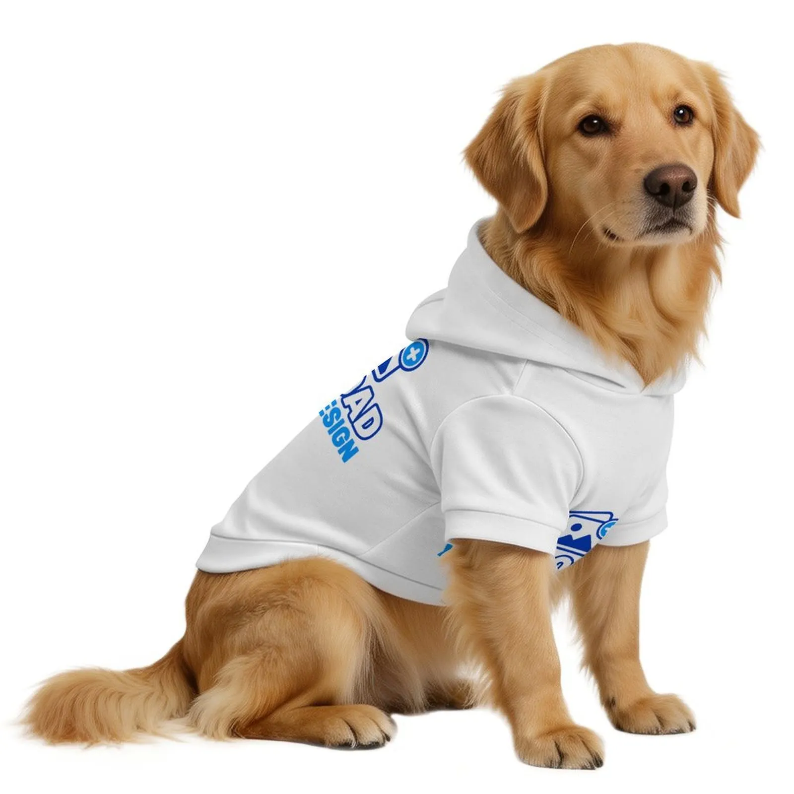 custom large pet hoodie, size reference