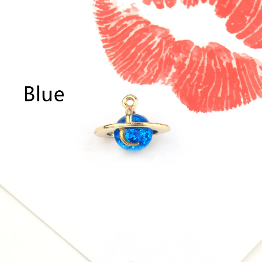 Gold Tone Star Moon Charm,Universe Saturn Charm Pendants For DIY Earring Necklace Findings