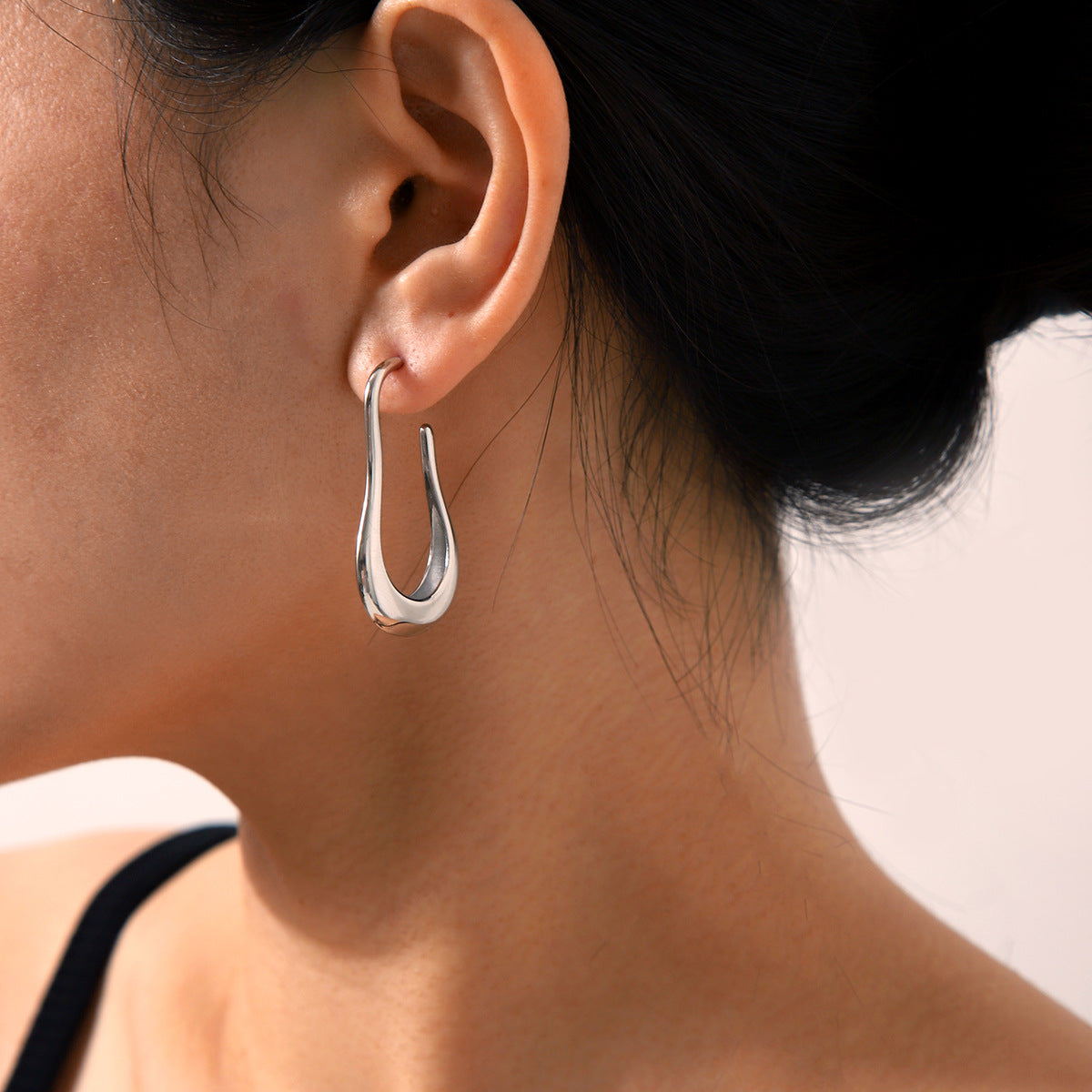 IG Style Circle Geometric Stainless Steel Electroplating Earrings