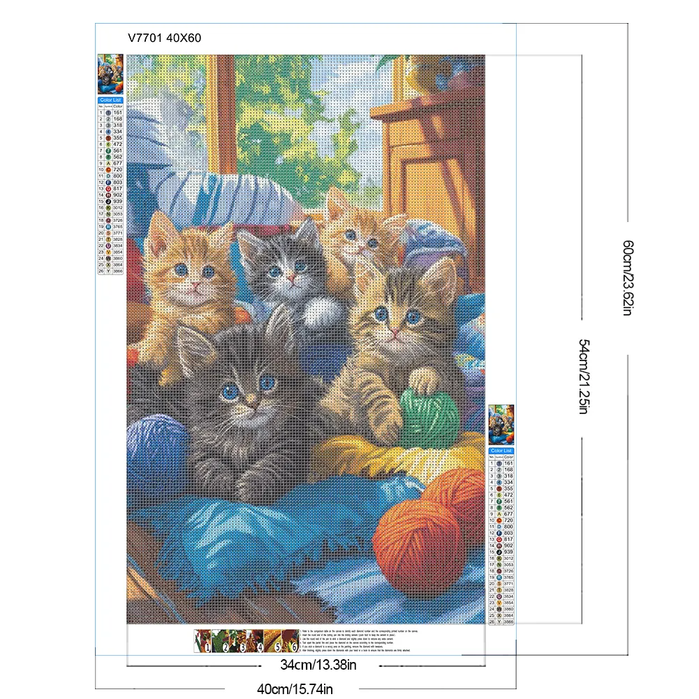 Diamond Painting - Full Round Drill - Cat(Canvas|40*60cm)