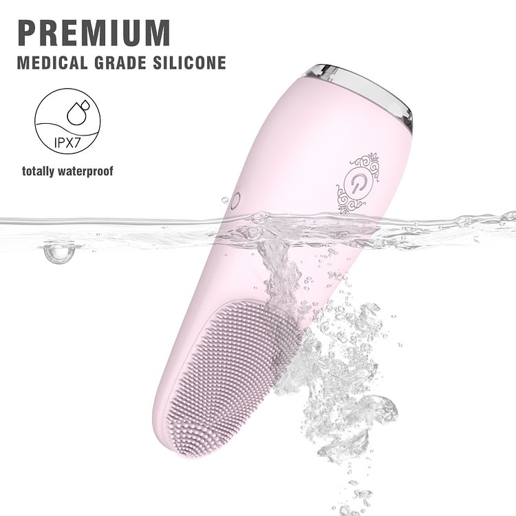 Electric Waterproof Face Cleanser Massager Soft Silicone Cleaning Brush Face Massage Toys For Woman