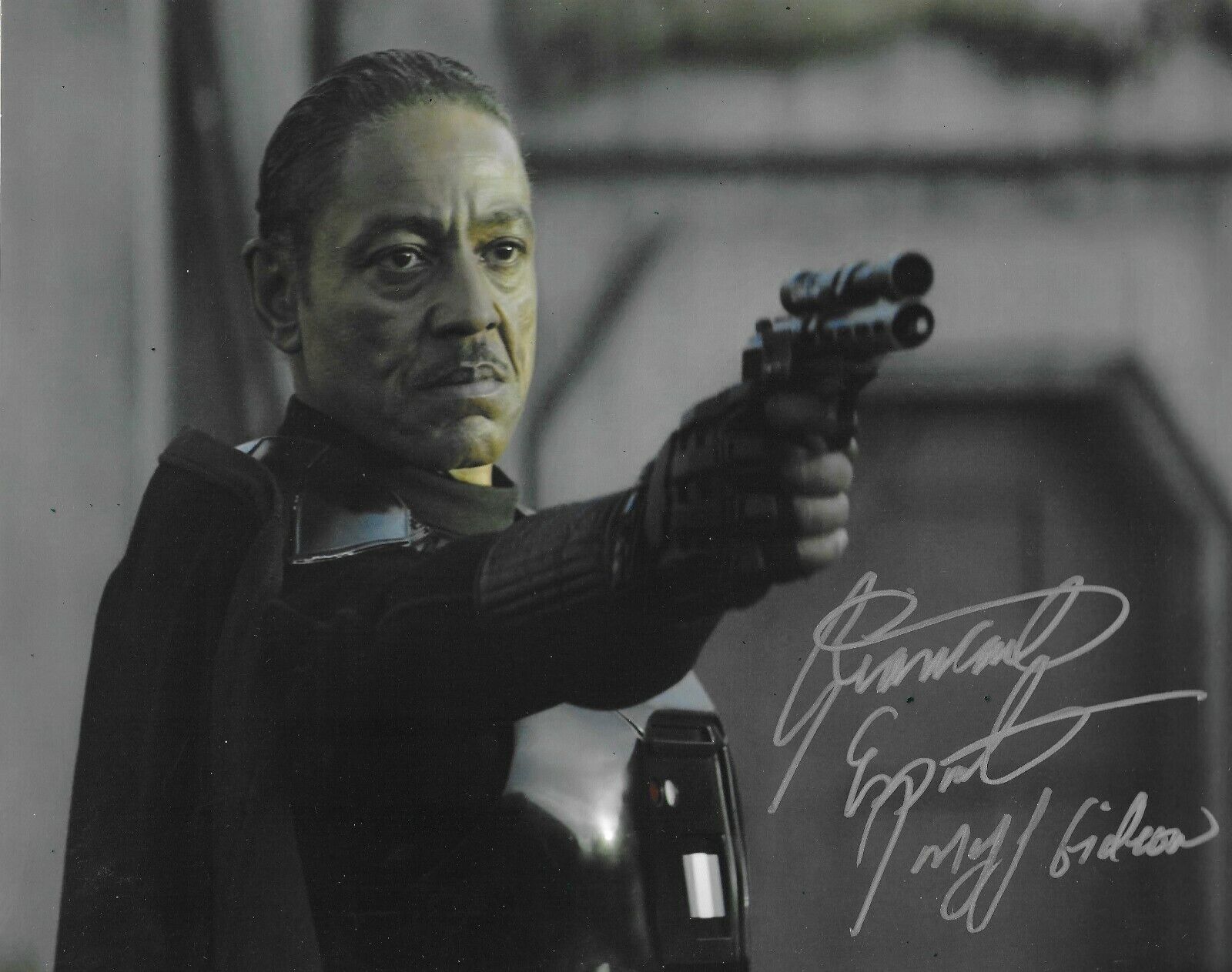 Giancarlo Esposito Signed The Mandalorian 10x8 Photo Poster painting AFTAL *With Character Name*