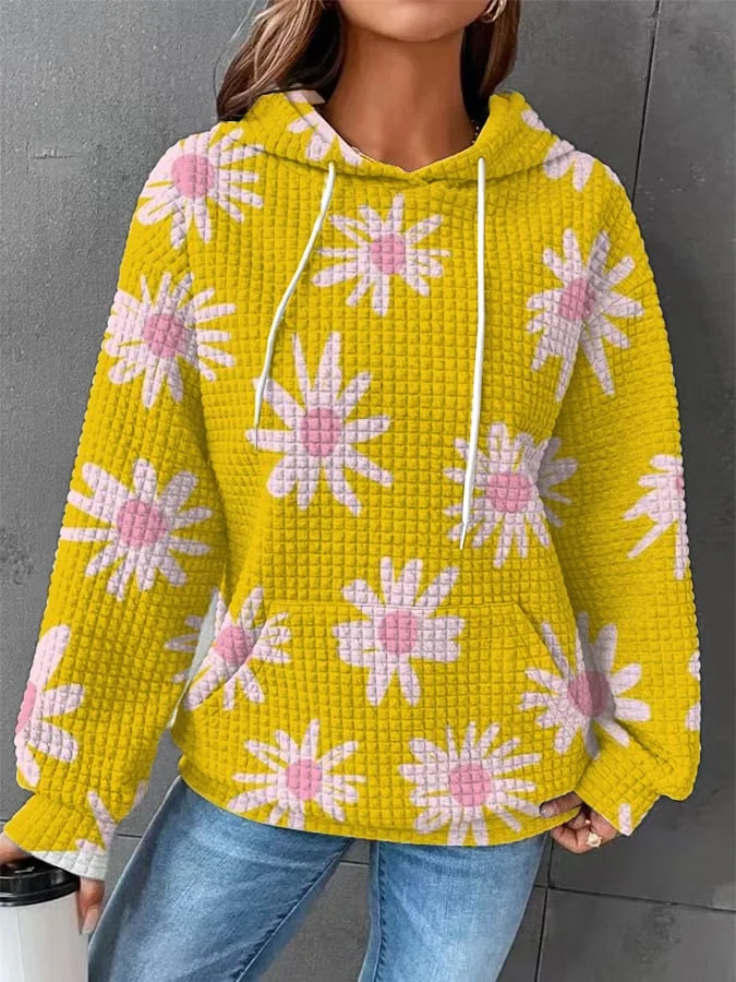 Casual Floral Print Casual Sweatshirt